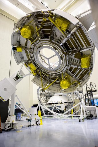 Mars Cruise Stage on Rotation Fixture and Helicopter Functional