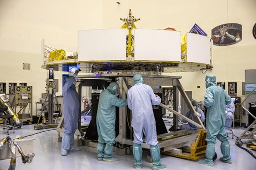 Mars Cruise Stage on Spin Table, Rover & More on Display