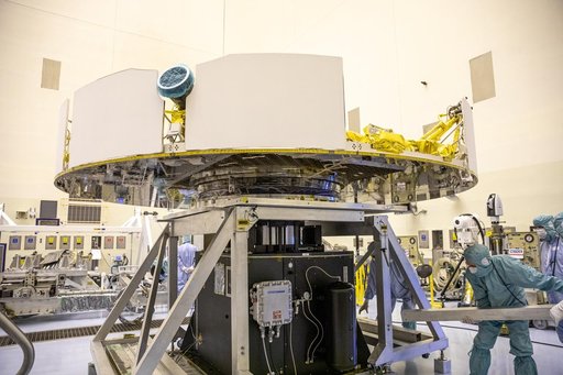 Mars Cruise Stage on Spin Table, Rover & More on Display