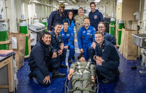Underway Recovery Test 8 (URT-8) - Astronauts