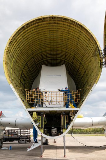 Orion Artemis I Crew and Service Module Return to Kennedy - Offload