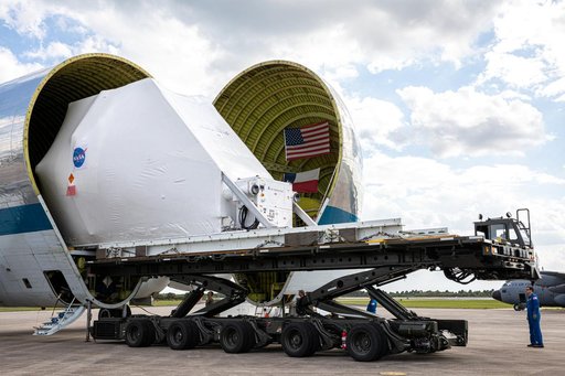 Orion Artemis I Crew and Service Module Return to Kennedy - Offload