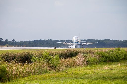 Orion Artemis I Crew and Service Module Return to Kennedy - Arrival
