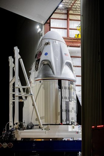 SpaceX Demo-2 Crew Dragon Arrival at Pad 39A