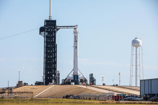 SpaceX Demo-2 Rocket at Pad