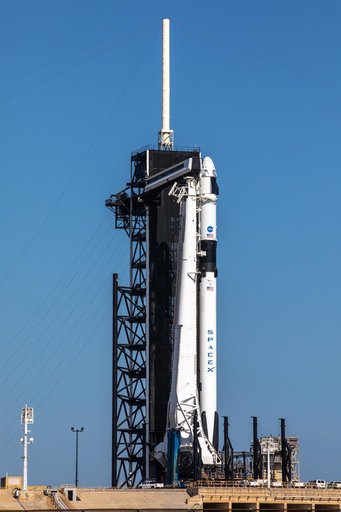 SpaceX Demo-2 Rocket at Pad