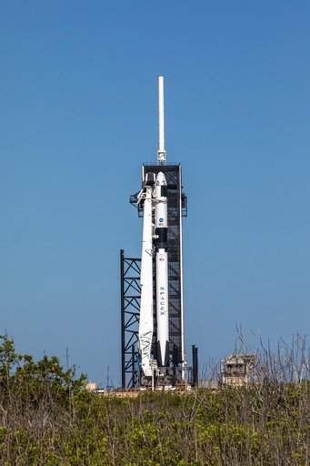 SpaceX Demo-2 Rocket at Pad