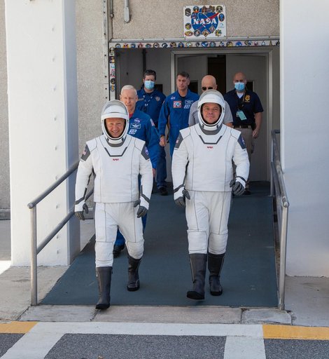 SpaceX Demo-2 Dry Dress Rehearsal - Astronaut Walk-Out