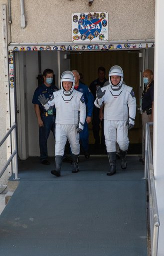 SpaceX Demo-2 Dry Dress Rehearsal - Astronaut Walk-Out
