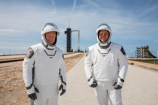 SpaceX Demo-2 Dry Dress Rehearsal - Astronauts at Pad 39A