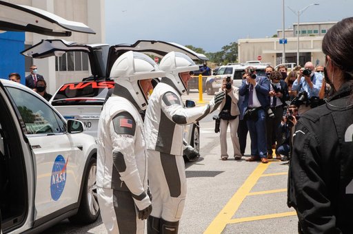 SpaceX Demo-2 Astronaut Walk-Out