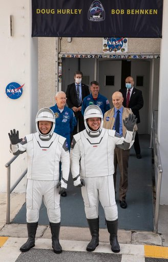 SpaceX Demo-2 Astronaut Walk Out