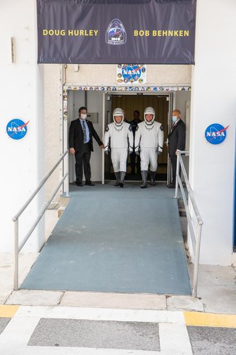 SpaceX Demo-2 Astronaut Walk Out