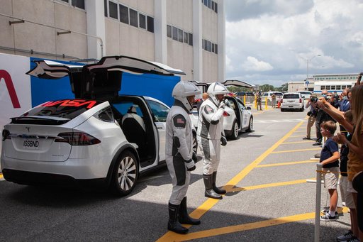 SpaceX Demo-2 Astronaut Walk-Out