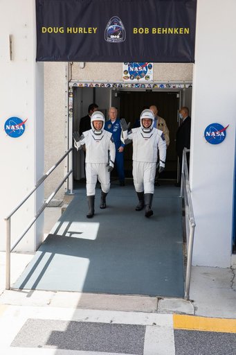 SpaceX Demo-2 Astronaut Walk-Out