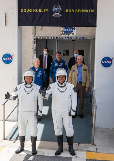 SpaceX Demo-2 Astronaut Walk-Out