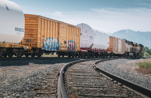 Artemis I Booster Segments Railcar Transportation