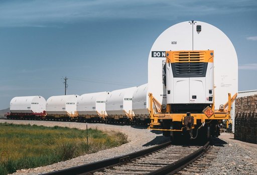 Artemis I Booster Segments Railcar Transportation