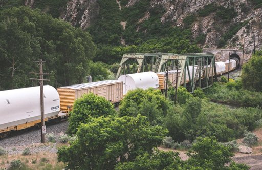 Artemis I Booster Segments Railcar Transportation