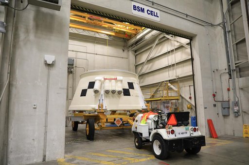 Aft Skirt Delivery for Artemis I - Prep for RPSF