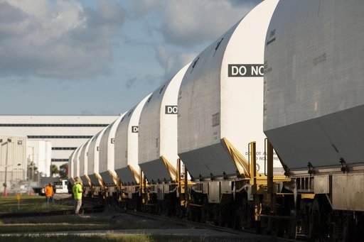 Artemis I Booster Segments Arrive at KSC