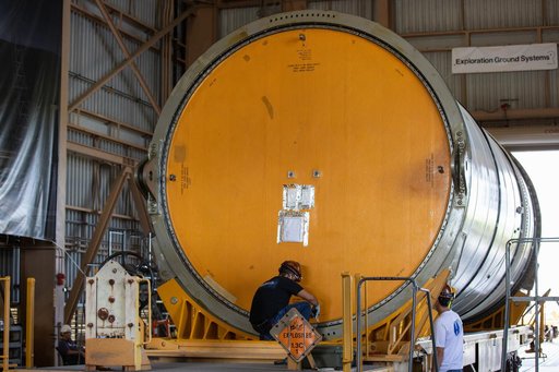 Artemis I Booster Segments Uncap