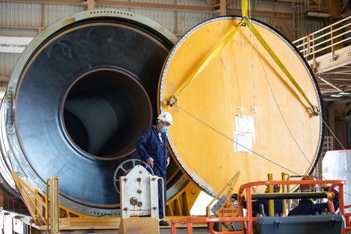 Artemis I Booster Segments Uncap