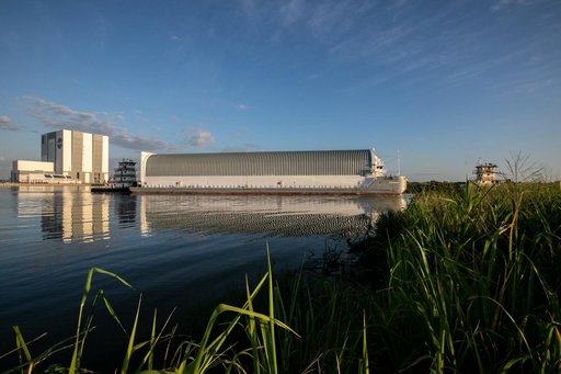 Pegasus Barge Departs KSC