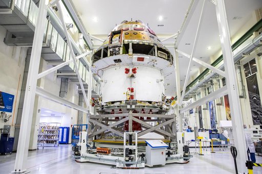 Orion Spacecraft Adapter (SA) Cone Install
