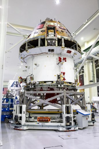 Orion Spacecraft Adapter (SA) Cone Install