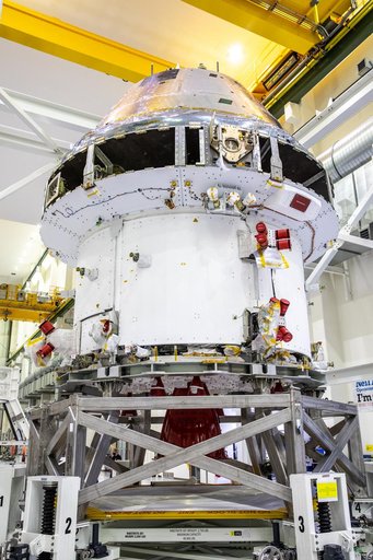 Orion Spacecraft Adapter (SA) Cone Install