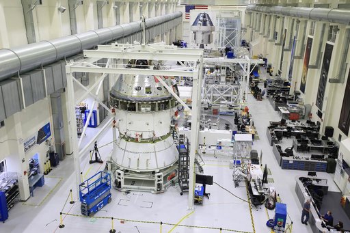 Orion Spacecraft Adapter (SA) Cone Install