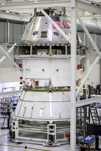 Orion Spacecraft Adapter (SA) Cone Install
