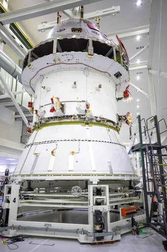Orion Spacecraft Adapter (SA) Cone Install