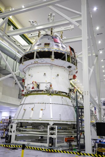 Orion Spacecraft Adapter (SA) Cone Install