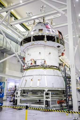 Orion Spacecraft Adapter (SA) Cone Install