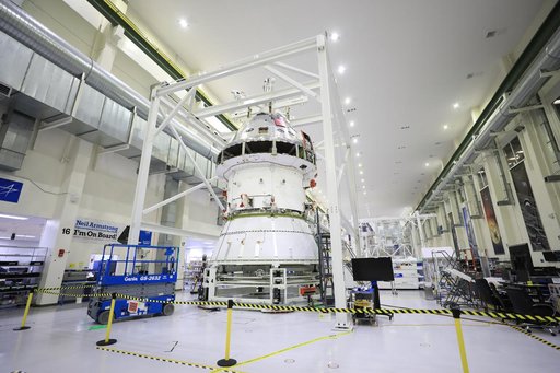 Orion Spacecraft Adapter (SA) Cone Install