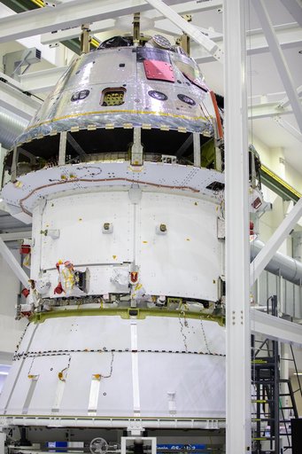 Orion Spacecraft Adapter (SA) Cone Install