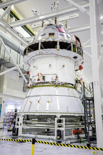 Orion Spacecraft Adapter (SA) Cone Install