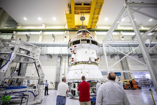 Orion Spacecraft Adapter (SA) Cone Install
