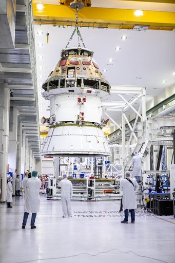 Orion Spacecraft Adapter (SA) Cone Install