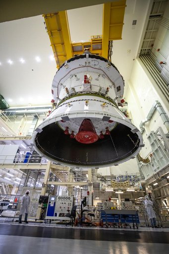 Orion Spacecraft Adapter (SA) Cone Install