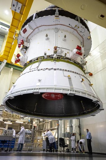 Orion Spacecraft Adapter (SA) Cone Install