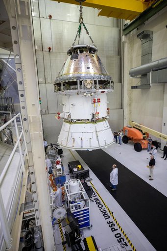 Orion Spacecraft Adapter (SA) Cone Install