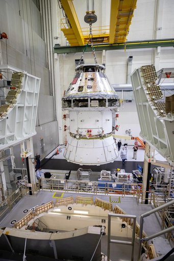 Orion Spacecraft Adapter (SA) Cone Install