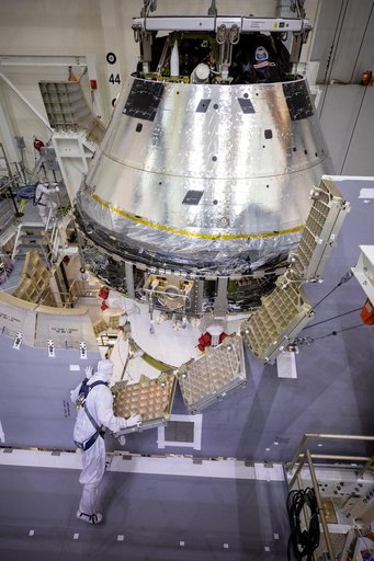 Orion Spacecraft Adapter (SA) Cone Install