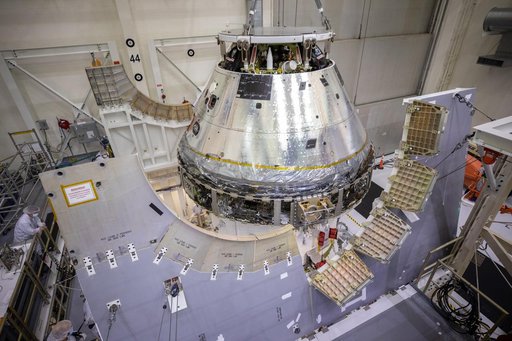 Orion Spacecraft Adapter (SA) Cone Install