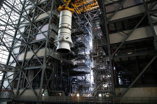 Artemis SLS Booster Stacking Practice on ML