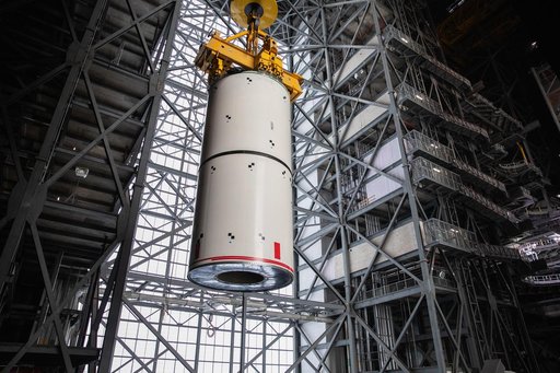Artemis SLS Booster Stacking Practice on ML