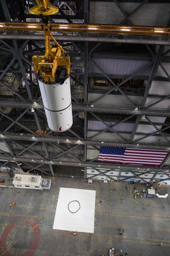 Artemis SLS Booster Stacking Practice on ML